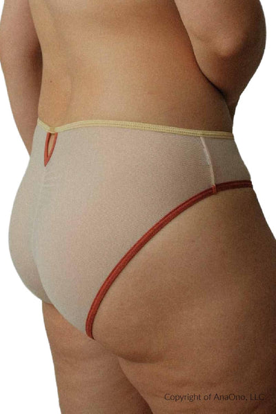 AnaOno Narmda Mesh Keyhole Brief, Terracotta (AO-076)