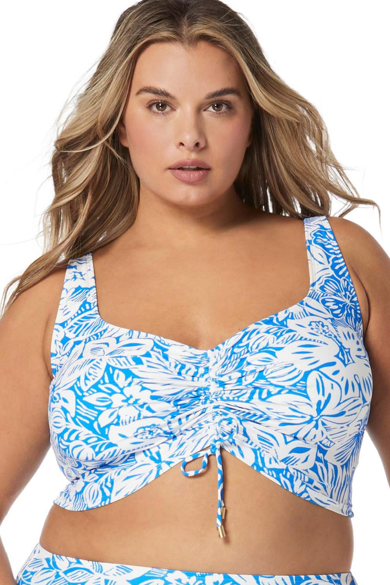 Coco Reef Bungalow Floral Elevate Swim Bikini, Blue Crush (U1B461)