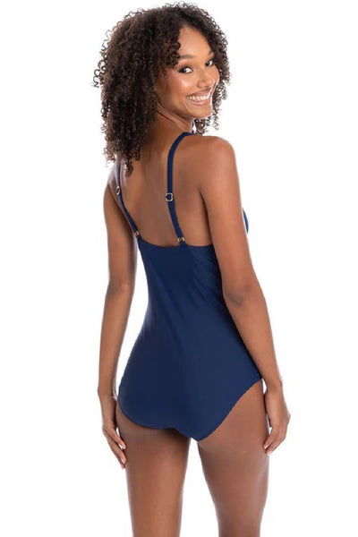 Togs Ravenna V-Neck Binding One Piece Swimsuit, Multi (PR11TH)