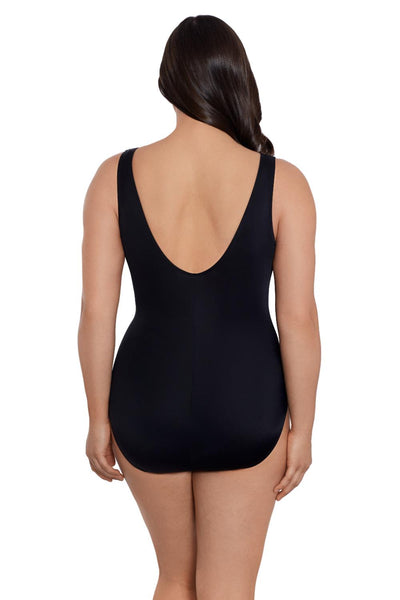 Longitude Painted Safari Belted Surplice Swimsuit L240857