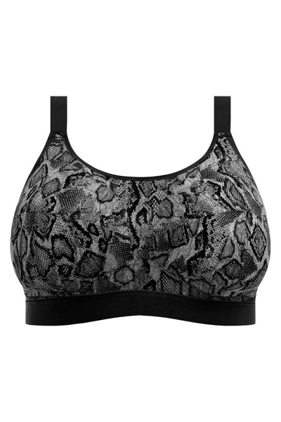 Goddess Soft Cup Sports Bra, Black Snake (GD6912)