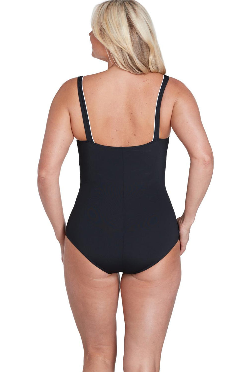 Sunflair Plus Swimsuit, Black / White (72083X)