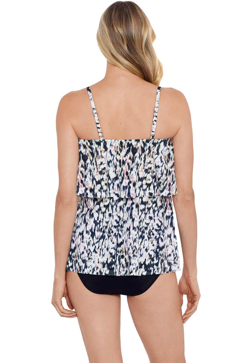Shape Solver Leopard Love Mastectomy Single Tier Tankini Top (60200760M)