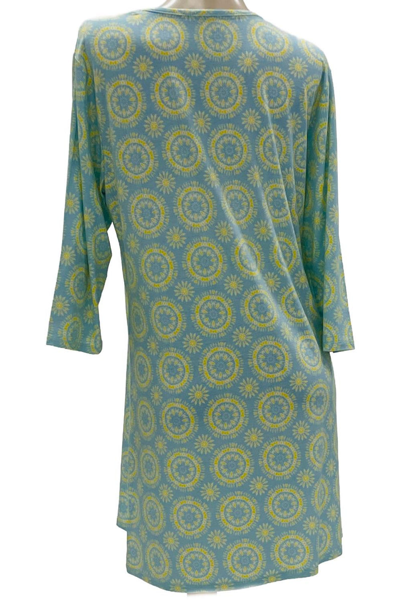 Cool Girl Blue Bells & Bliss 3/4 Sleeve Night Shirt, Blue Burst (C225203)