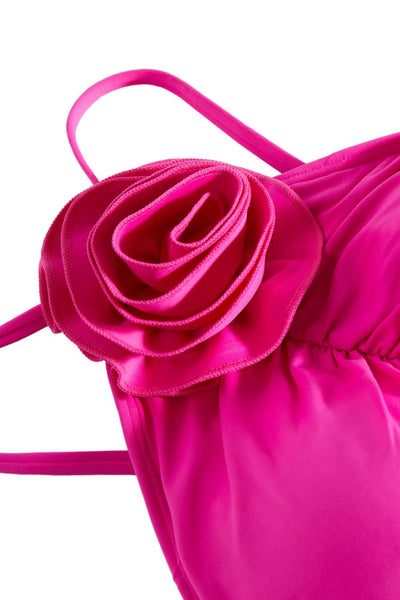 Kate Spade High Neck Rosette One Piece Swimsuit, Black (S7C452)