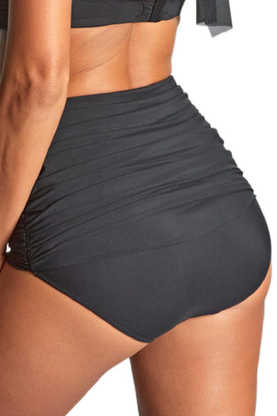 Panache Swim Margot High Waist Bikini Bottoms, Black (SW1969)