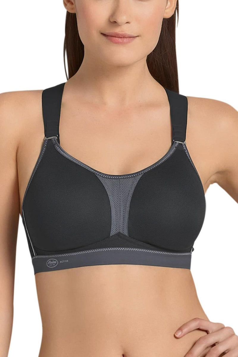 Anita DynamiXstar - Maximum Support - Racerback Sports Bra, Black/Anthracite (5537)