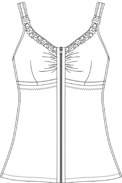 Amoena Hannah Breast Recovery Cami, White (2860)