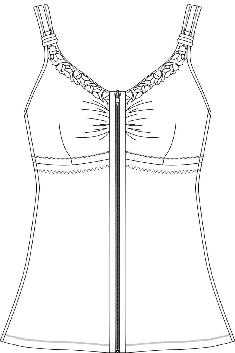 Amoena Hannah Breast Recovery Cami, White (2860)