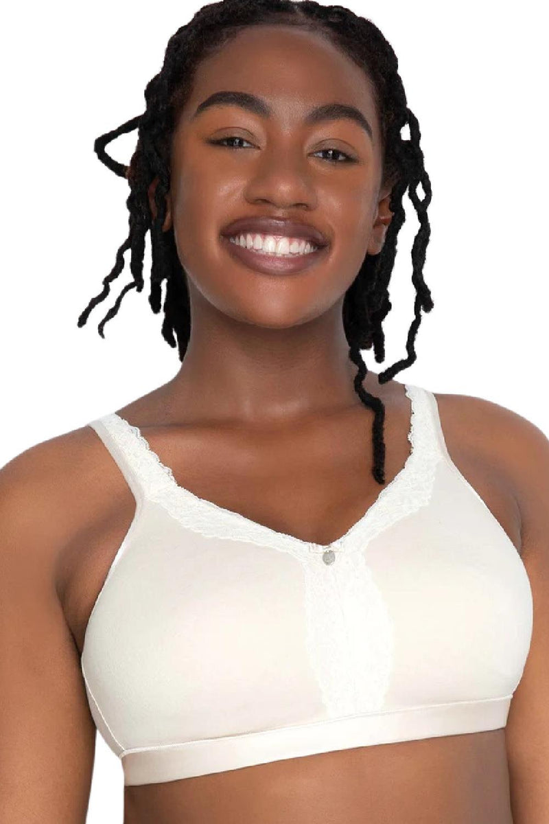 Curvy Couture Cotton Luxe Unlined Wireless Bra, Natural (1010)