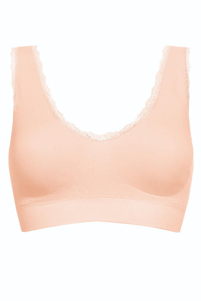 Amoena Kitty Seamless Prosthetic Cotton Bra, Rose Nude (44607)