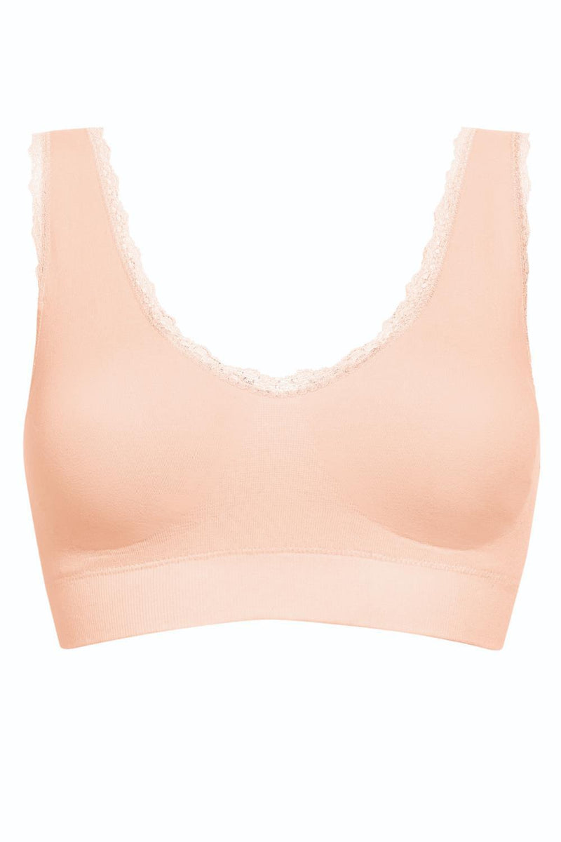 Amoena Kitty Seamless Prosthetic Cotton Bra, Rose Nude (44607)