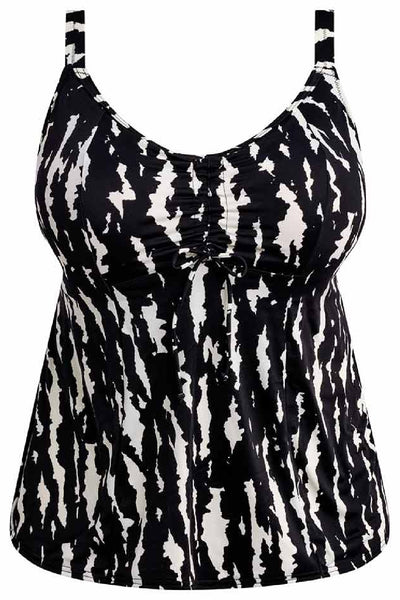 Elomi Echo Shell Non Wired Molded Tankini, Black/White (ES802861)