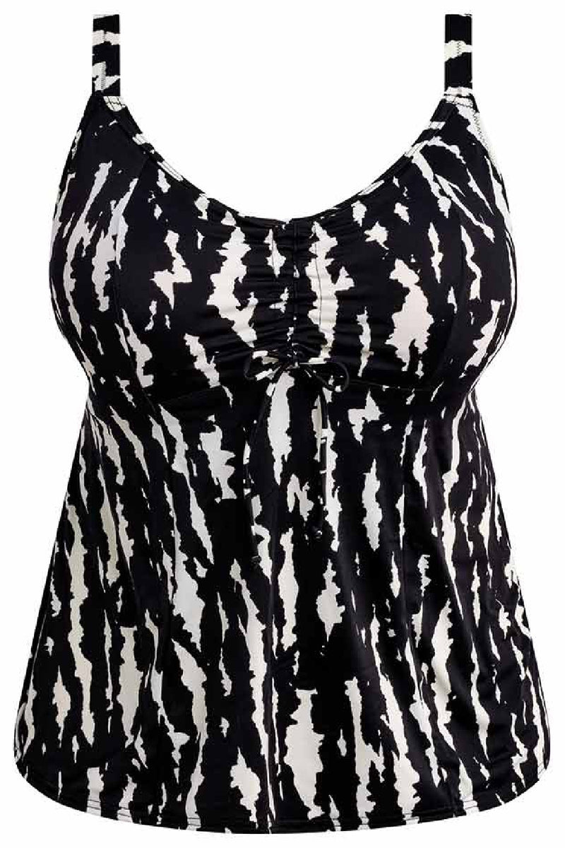 Elomi Echo Shell Non Wired Molded Tankini, Black/White (ES802861)
