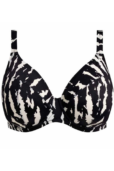Elomi Echo Shell Swim Plunge Bikini, Black/White (ES802802)