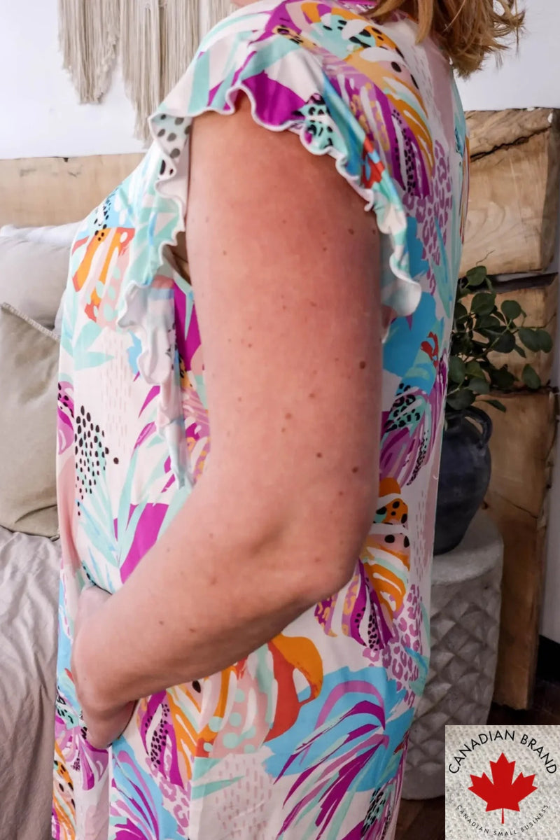 Cloud Nine Pajamas Flutter Dress Nightie, Island Breeze (GR100DR/FL)