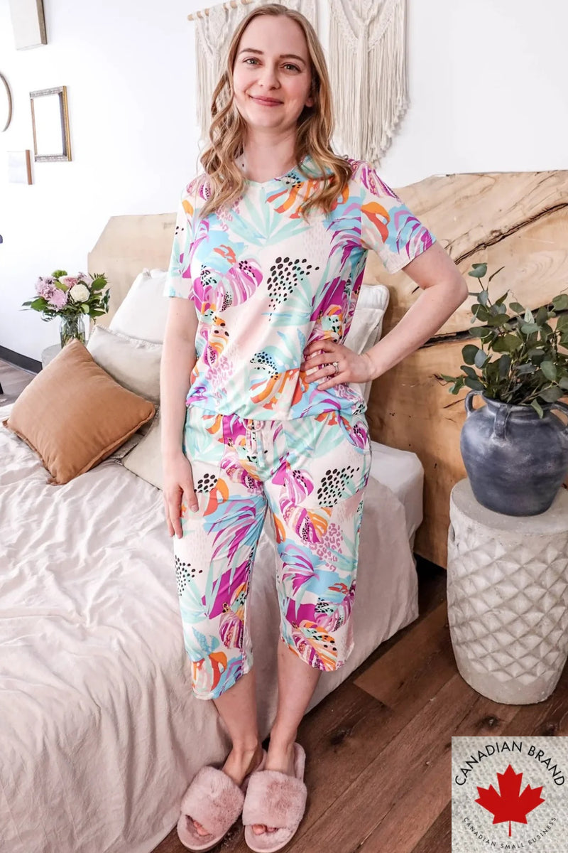 Cloud Nine Pajamas Capri Pajama Set, Island Breeze (GR112RSTE/CPR)