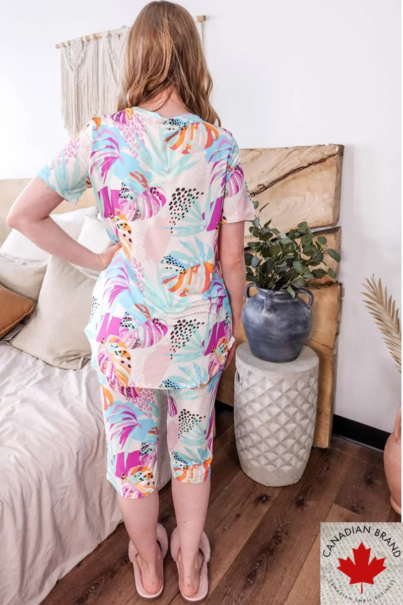 Cloud Nine Pajamas Capri Pajama Set, Island Breeze (GR112RSTE/CPR)