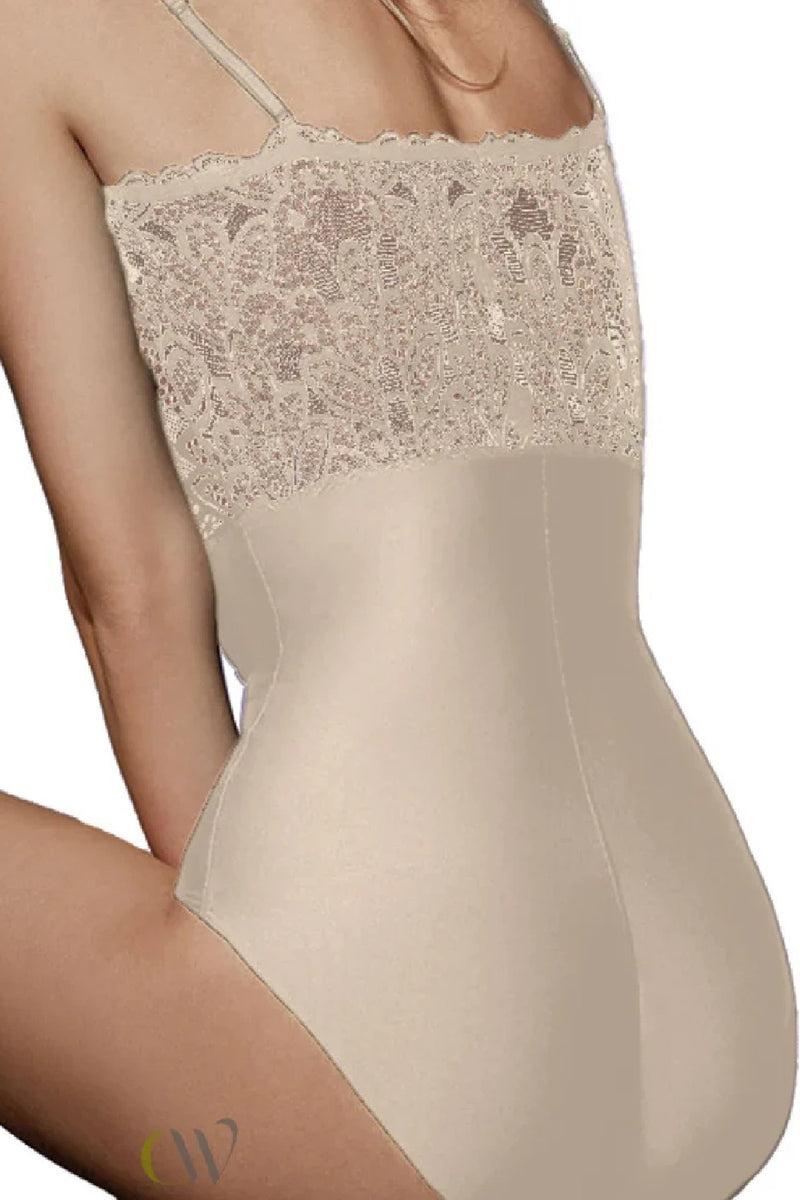 Janira Perfect Curves Lace Top Bodysuit, Dune (32355)