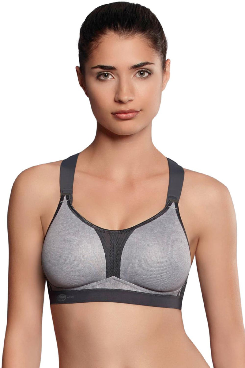 Anita DynamiXstar - Maximum Support - Racerback Sports Bra, Heather Grey (5537)