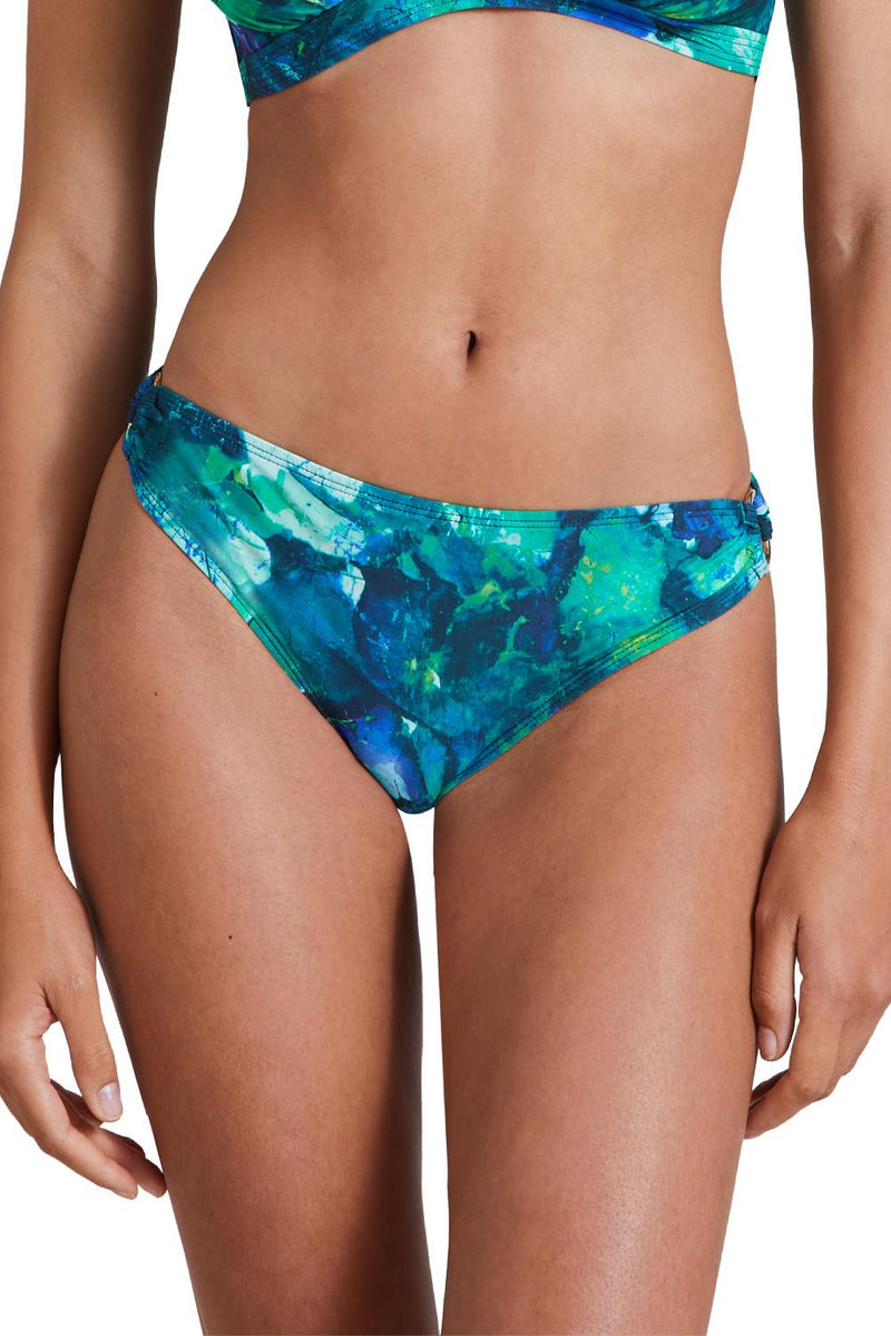 Aubade Deep Green Sea Brazilian Bikini Bottom, Peinture (IY22)