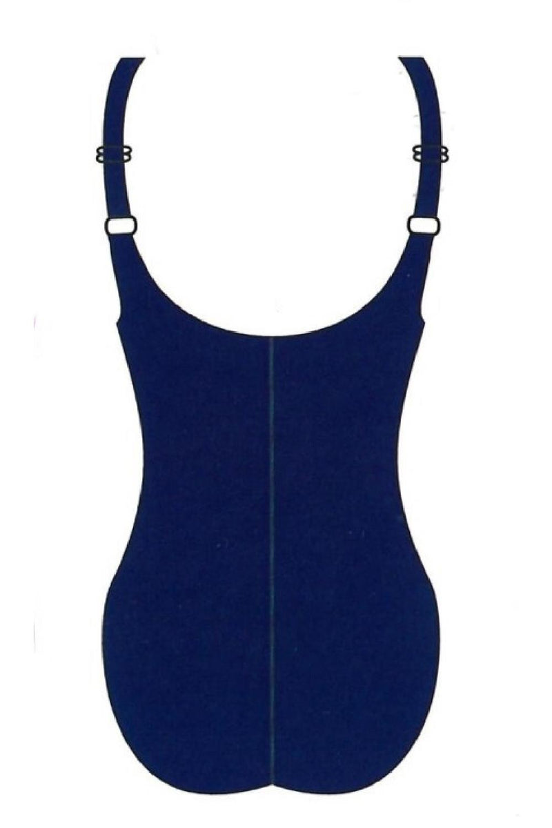 FINZ Chlorine Resistant Splice Swimsuit, Black/Blue (FZW9407)