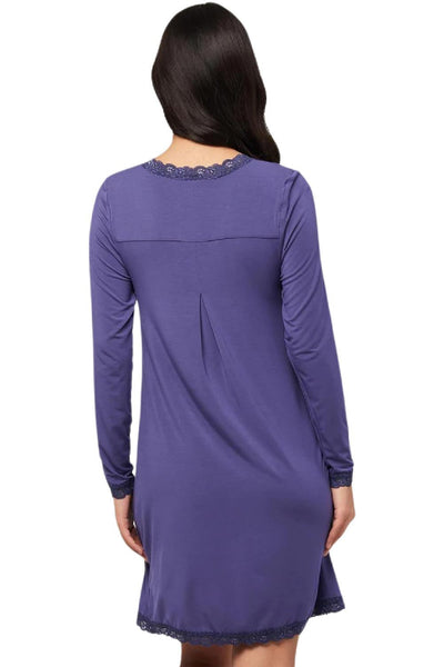 Fleur't Modest Nightshirt, Oxford Blue (632)