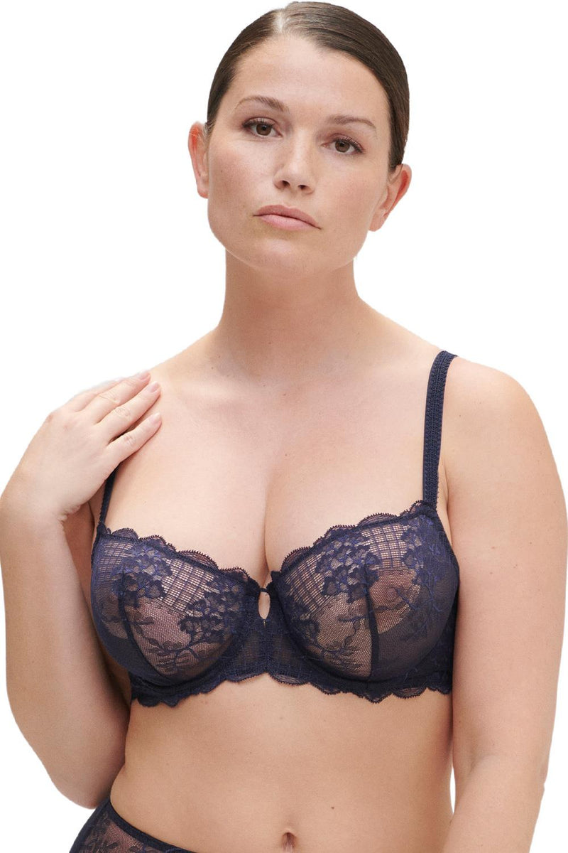 Simone Perele REVE Sheer Demi Bra, Cosmic Blue (12Z330)