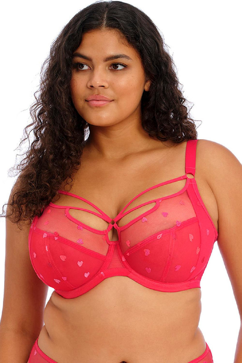 Elomi Sachi Plunge Bra, Red Confetti (EL4353)