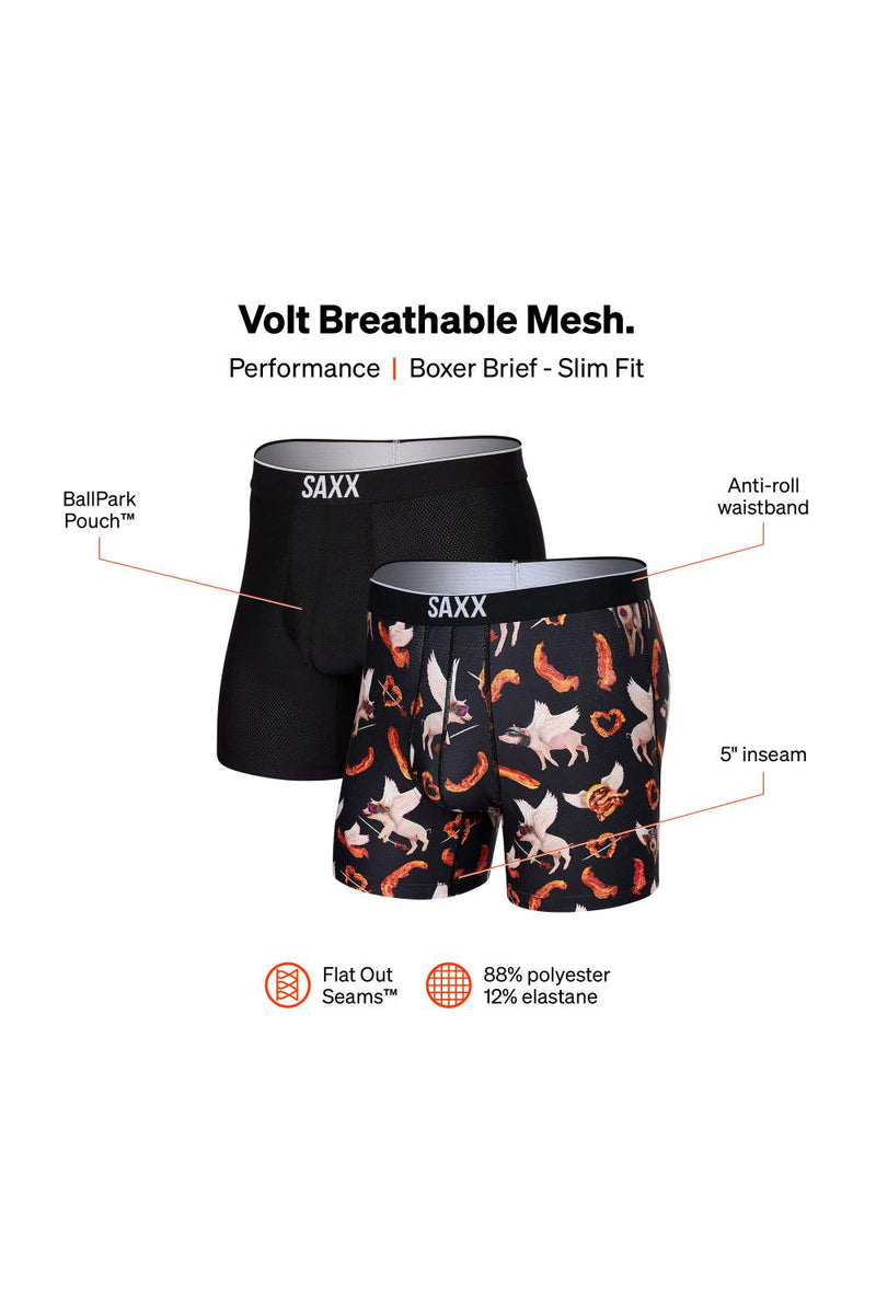 SAXX Volt Boxer Brief 2-pack SXPP2T-BML (Bacon My Heart/ Black)