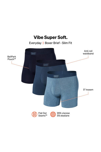 SAXX Vibe Boxer Brief 3 Pack SXPP3V-SNM