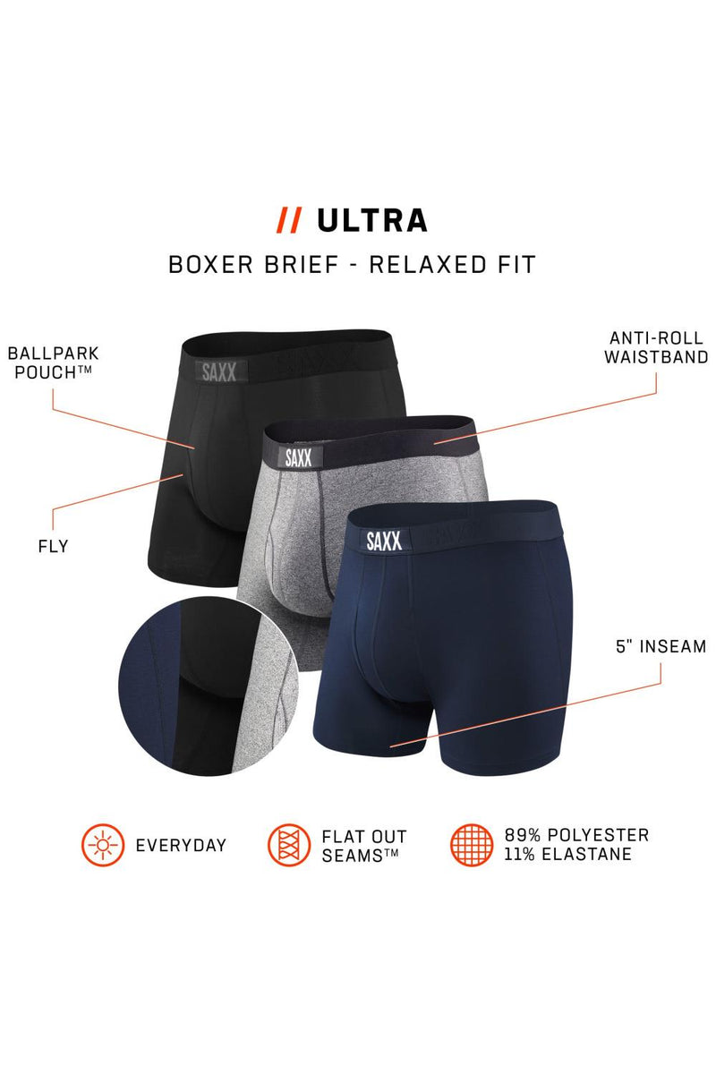 SAXX Ultra Boxer 3Pack SXPP3U-CLU