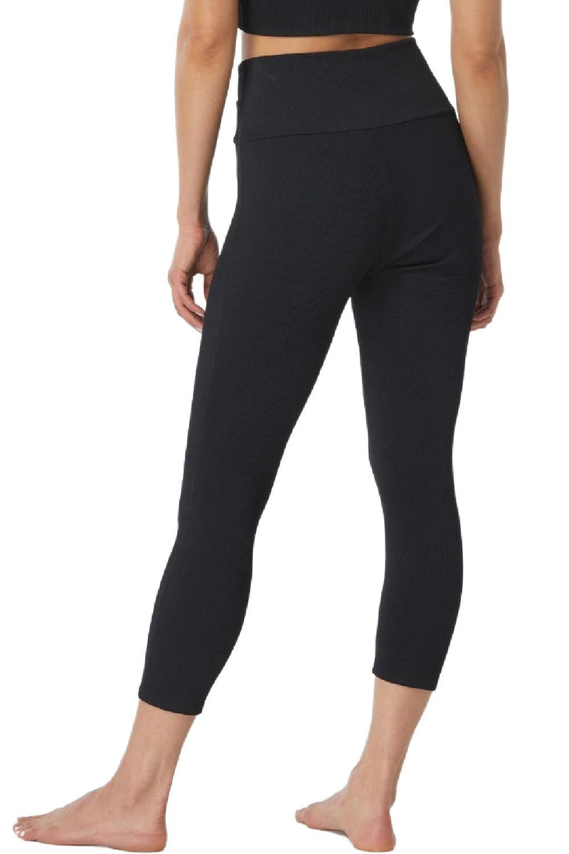 Beach House Sport Ribbed Solids Samba Leggings H1C020 Black