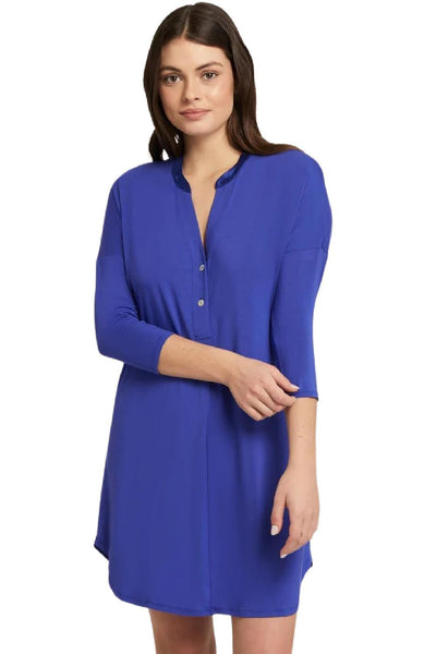 Fleur't Dolman 3/4 Sleeve Nightshirt, Sapphire (6004)