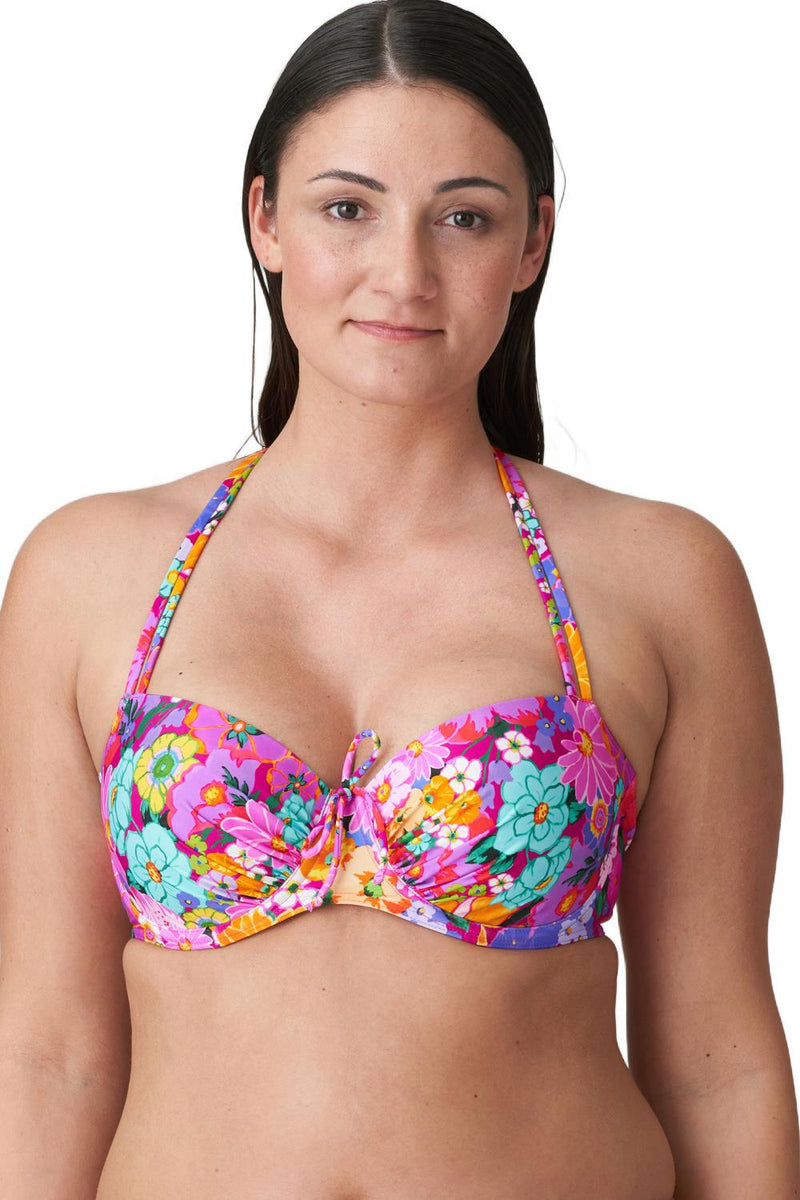 PrimaDonna Najac Padded Balcony Bikini Top, Floral Expressions (4011016)