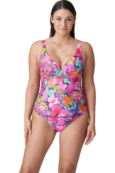 PrimaDonna Najac Swim Half Padded Plunge Tankini, Floral Expressions (4011079)