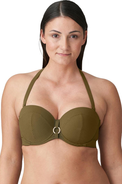 Prima Donna Swim Sahara Padded Strapless Bikini Top, Olive (4006317)