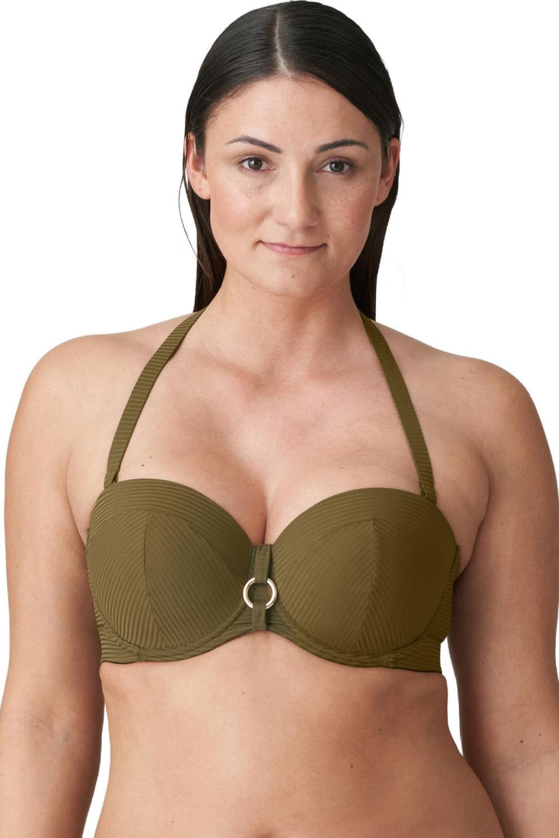 PrimaDonna Swim Sahara Padded Strapless Bikini Top, Olive (4006317)