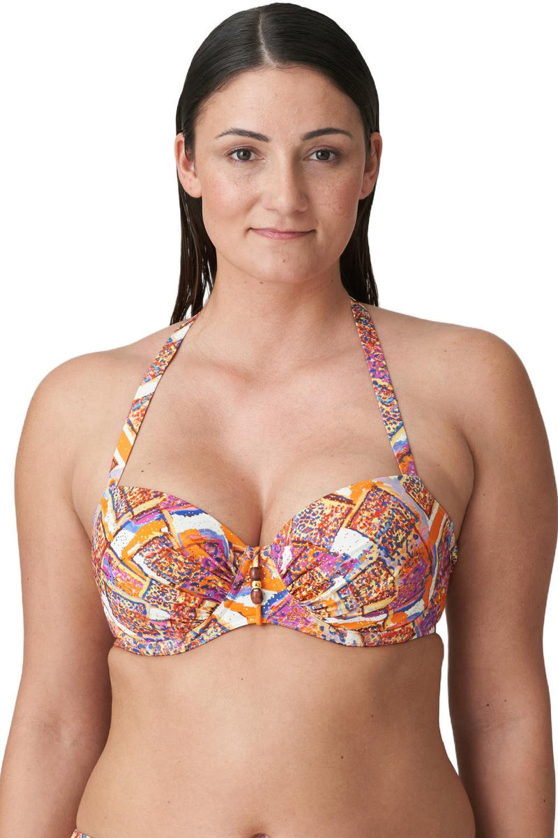 PrimaDonna Swim Navalato Padded Balcony Bikini Top, Summer Sunset ( 4011316 )