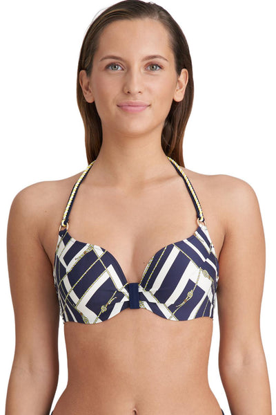 Marie Jo Swim Saranji Heart Shaped Padded Bikini Top 1006616 Majestic Blue