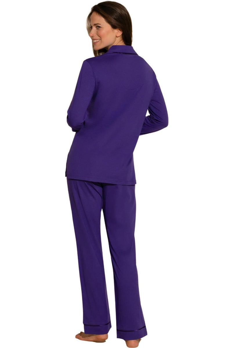 Cosabella Bella L/S Top & Pant Pajama Set, Violet (AMORE9644)