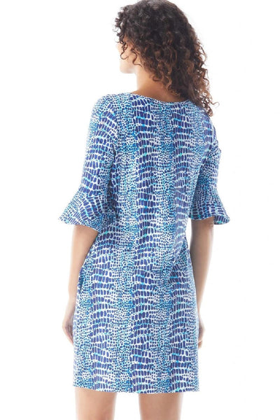 Beach House Style Bella Bell Sleeve Tunic Dress HD10617 Indigo