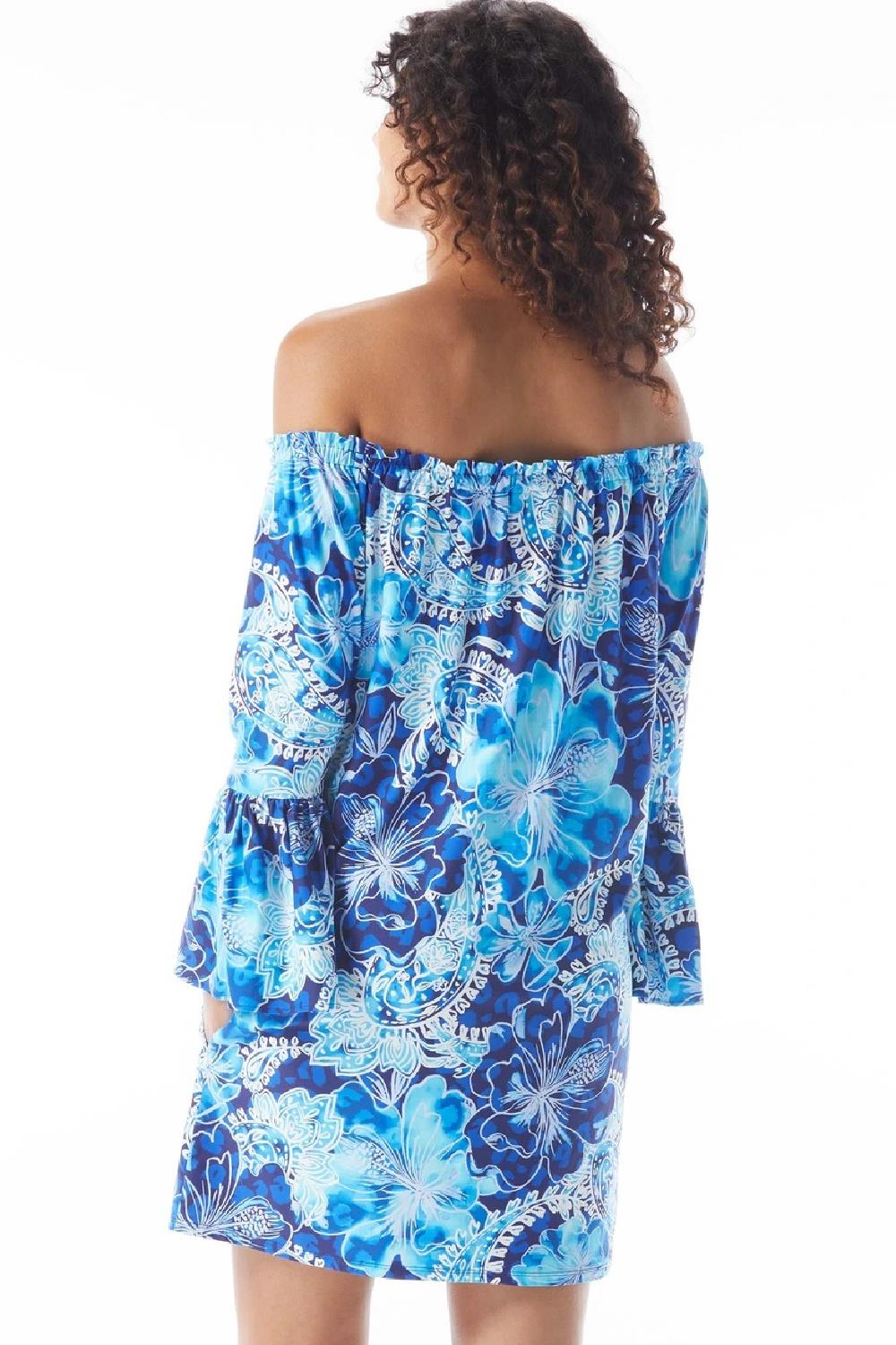 Beach House Style Kelsea Smocked Dress, Indigo