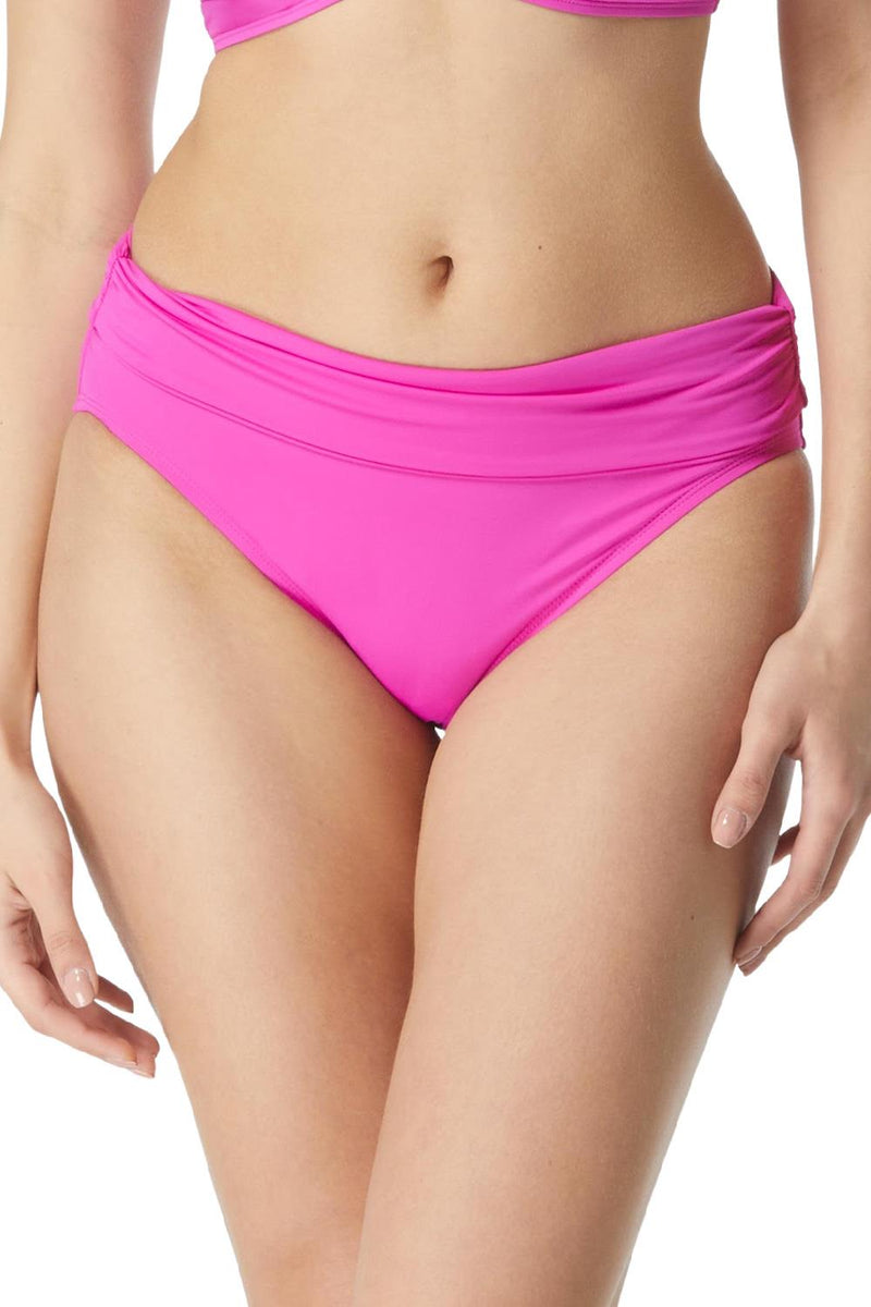 Coco Reef Impulse Rollover Bikini Bottom, Pink Tropics (U95208)