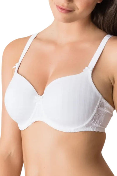 Madison Padded Heart Shaped Bra, White (0262120)