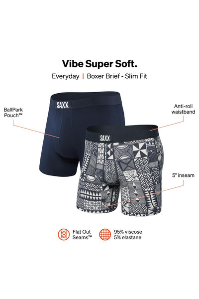 SAXX Vibe Boxer Brief 2 Pack SXPP2V-BYW
