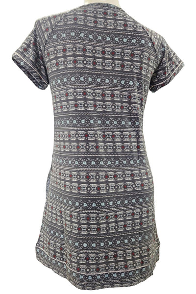 Cool Girl Just Being Me Short Sleeve Sleepshirt, Charcoal Print (C124206)
