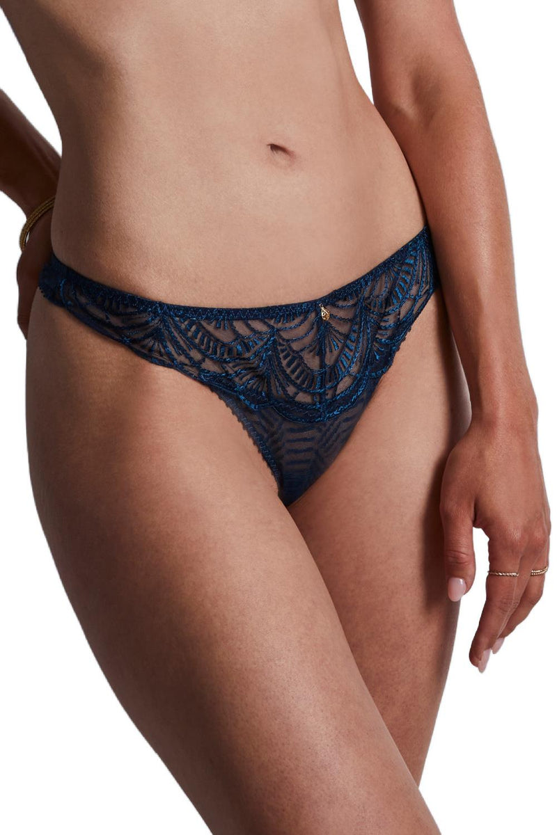 Aubade Ethnic Vibes Thong, Dark Cyan (2B26)