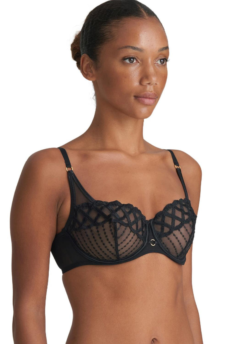 Marie Jo Jhana Balcony Bra Vertical Seam 0102793 Black