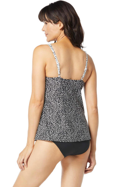 Coco Reef Island Cheetah Core V-Neck Bra Sized Underwire Tankini U7A382